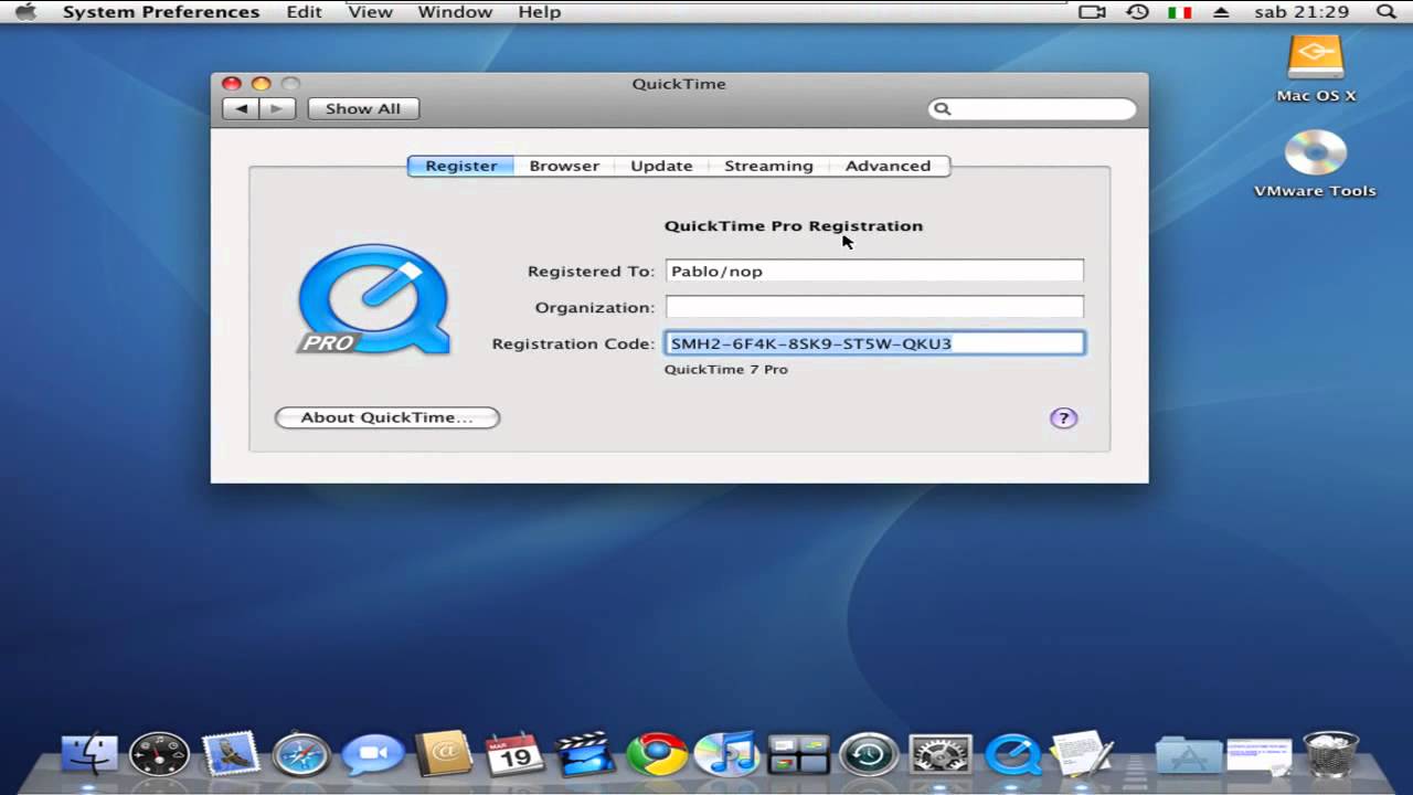 quicktime 7 pro mojave